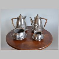 Pewter Tudric four piece tea set by Archibald Knox for Liberty & Co.jpg
